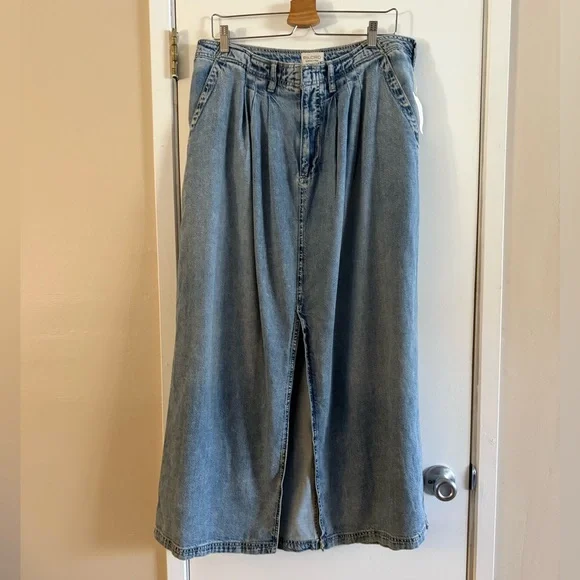 Anthropologie Pilcro Slouchy Trouser Midi Skirt - Picture 3 of 5